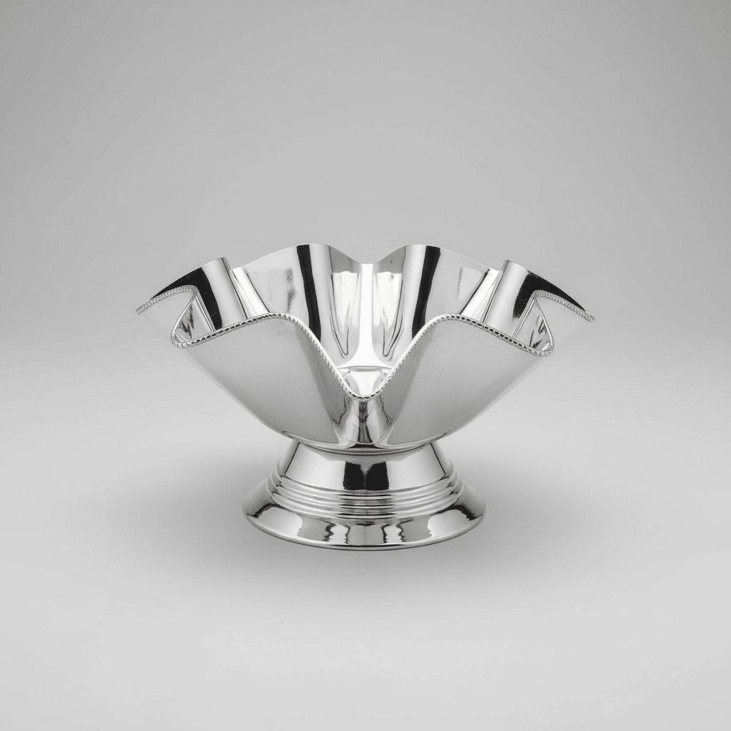 Coupe Floral avec Pied en cuivre Argenté - MDM HOME