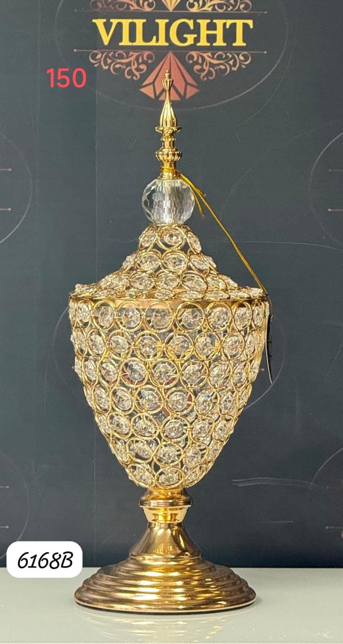 DÉCORATION PRESTIGE – BONBONNIÈRE CRISTAL & OR - MDM HOME