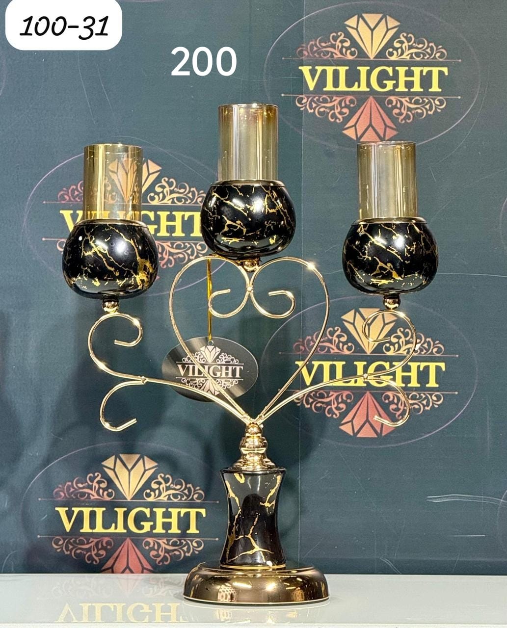 DÉCORATION PRESTIGE – CHANDELIER CŒUR MARBRÉ - MDM HOME