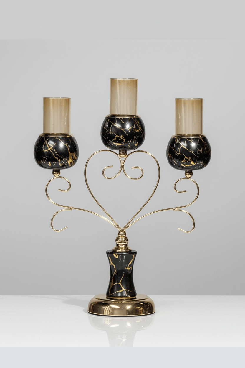 DÉCORATION PRESTIGE – CHANDELIER CŒUR MARBRÉ - MDM HOME