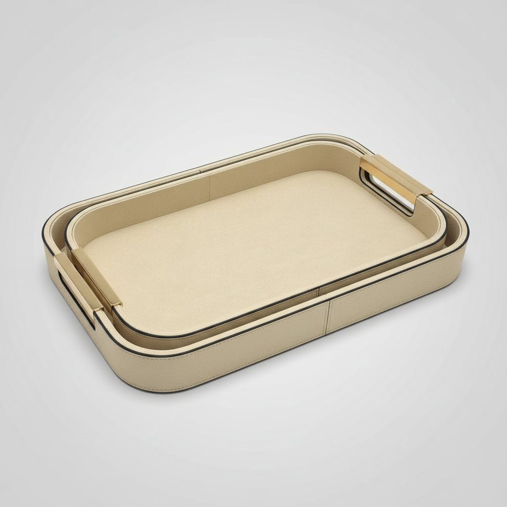 Duo plateaux en cuir - MDM HOME