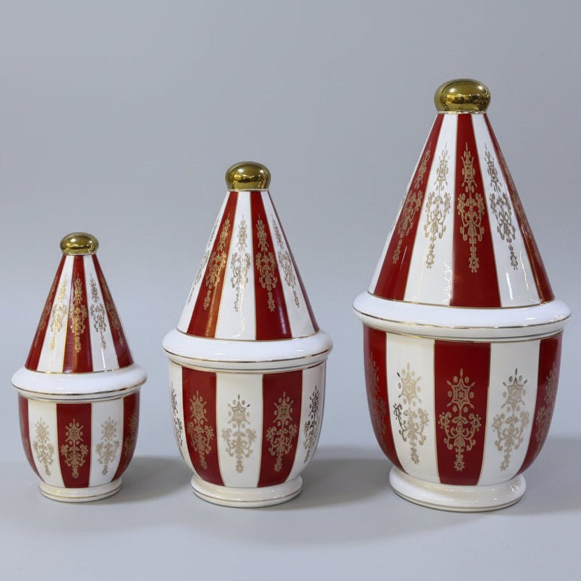 LOT DE 3 BONBONNIÈRES GIGOGNES – COLLECTION PASSION ROUGE - MDM HOME