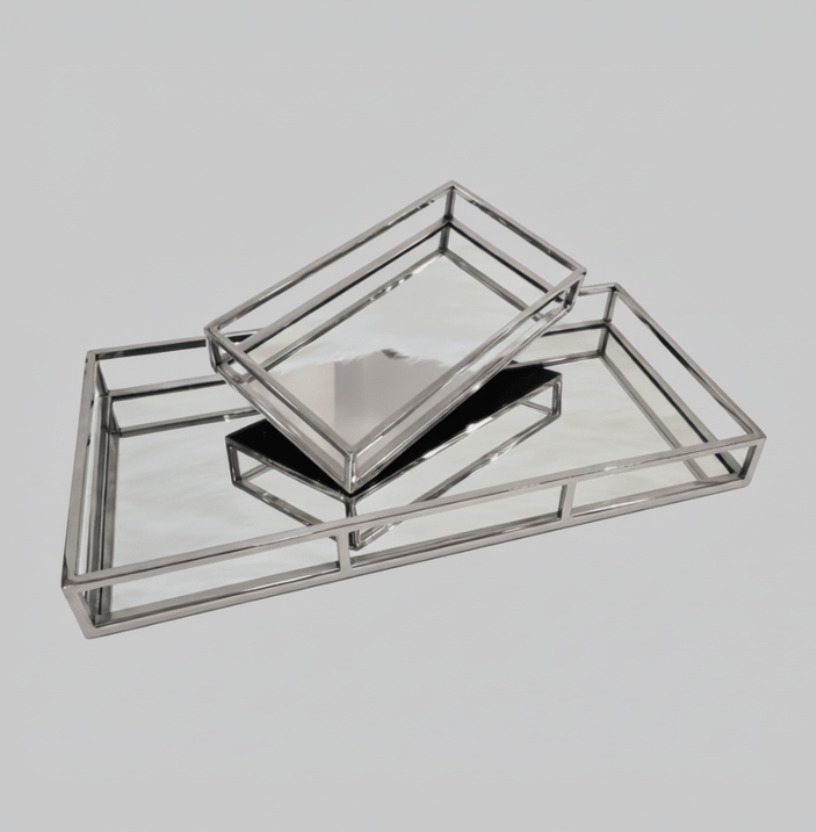 Plateau rectangulaire inox premium - 2 dimensions - MDM HOME