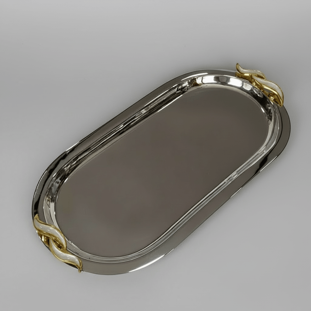 Plateaux ovale inox premium - 33x17 cm - MDM HOME