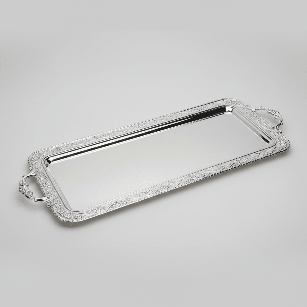 Plateaux rectangulaire inox premium grand format - 63x21 cm - MDM HOME