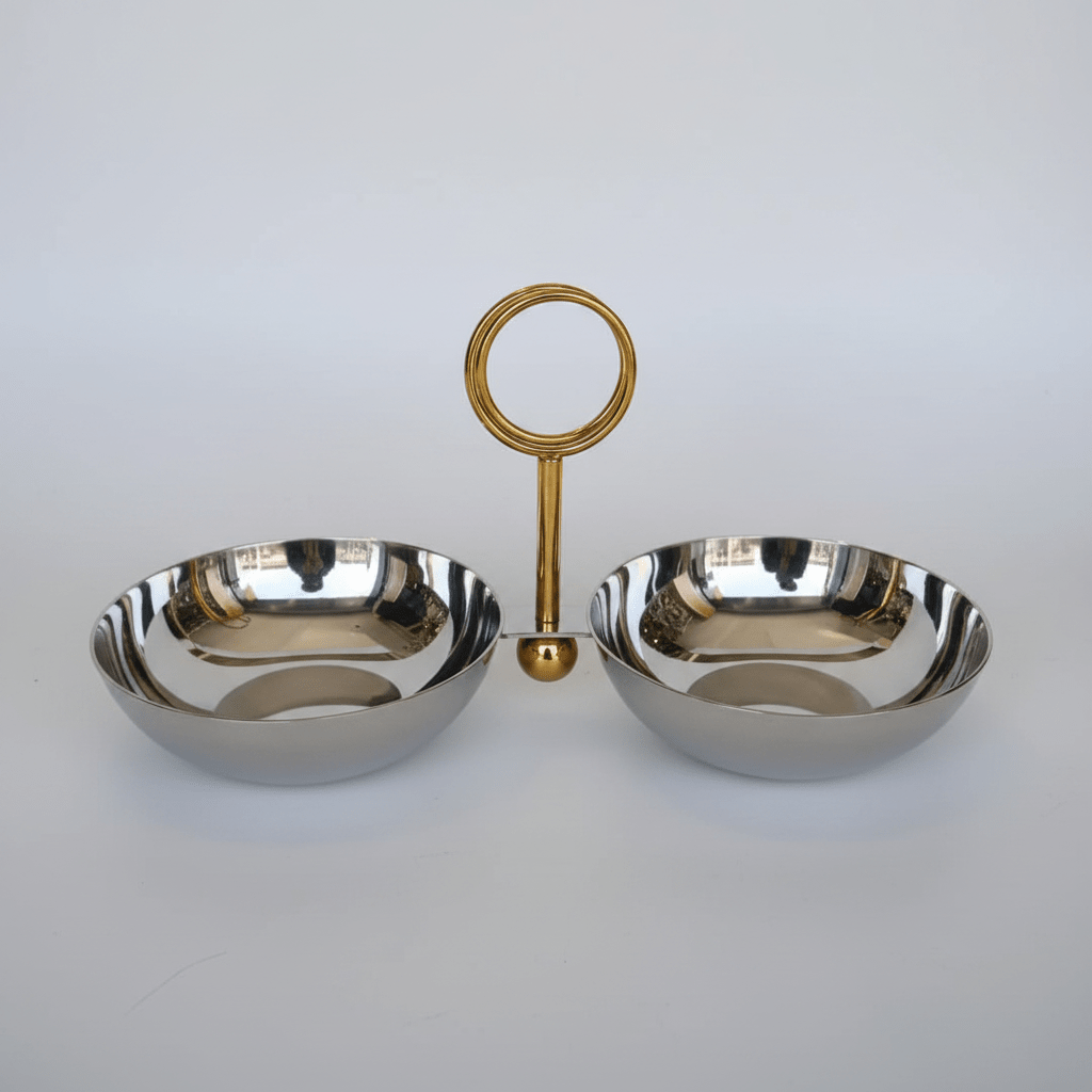 Présentoir 2 mini bol en inox premium - MDM HOME