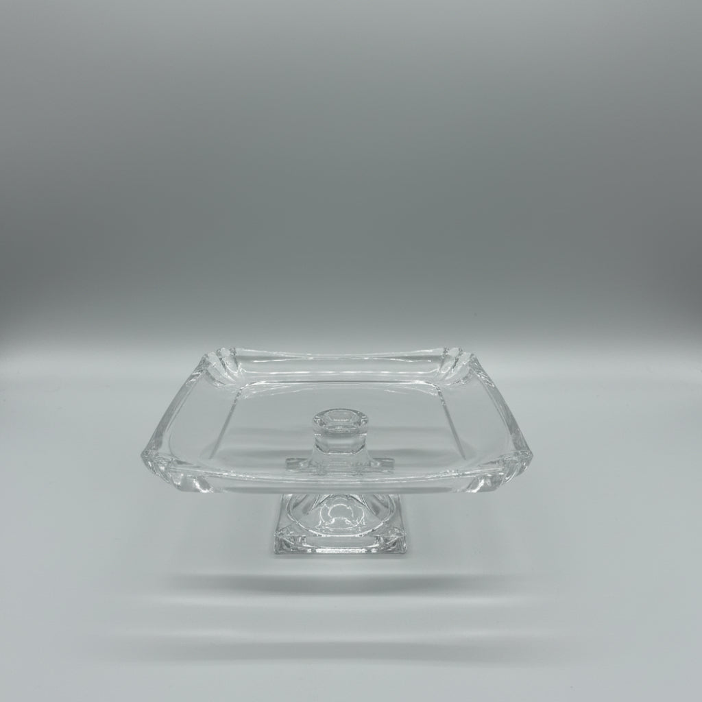 PRÉSENTOIR CARRÉ SUR PIED EN CRISTAL MODERNE - MDM HOME