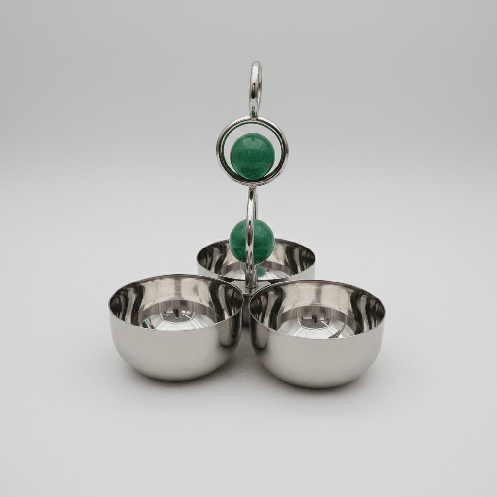 Présentoir inox premium - 3 mini bol - MDM HOME