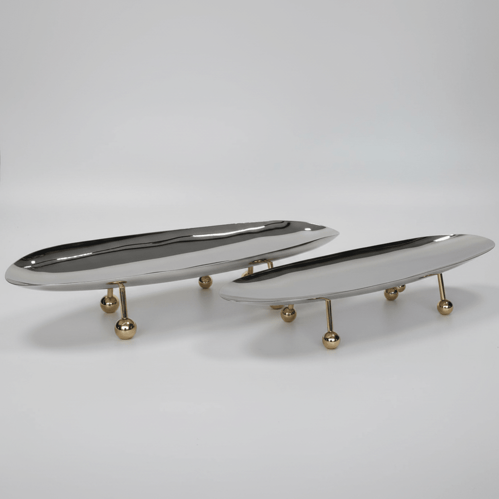 Présentoir ovale inox premium - 2 dimensions - MDM HOME