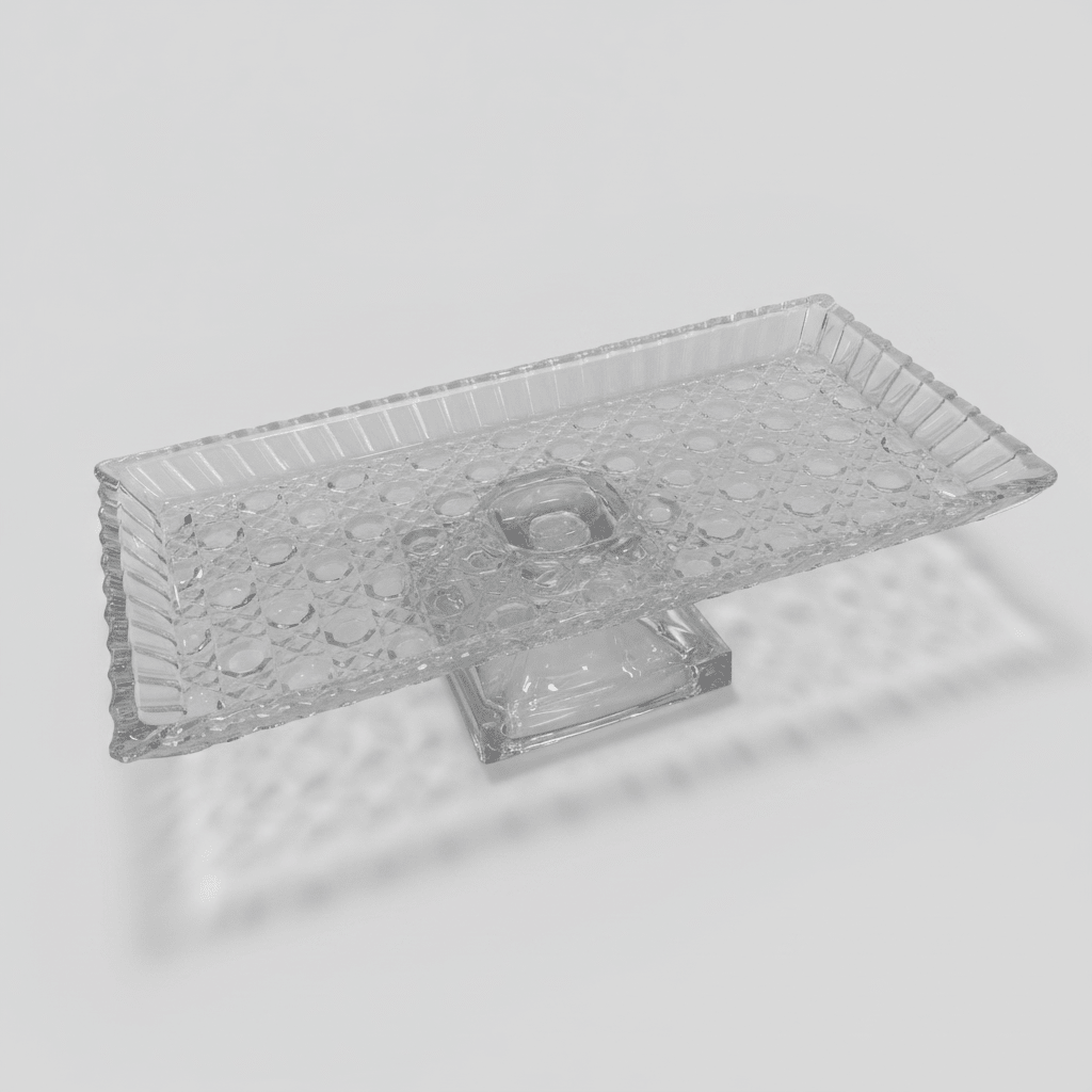 Présentoir rectangulaire en verre - 34x18 cm - MDM HOME