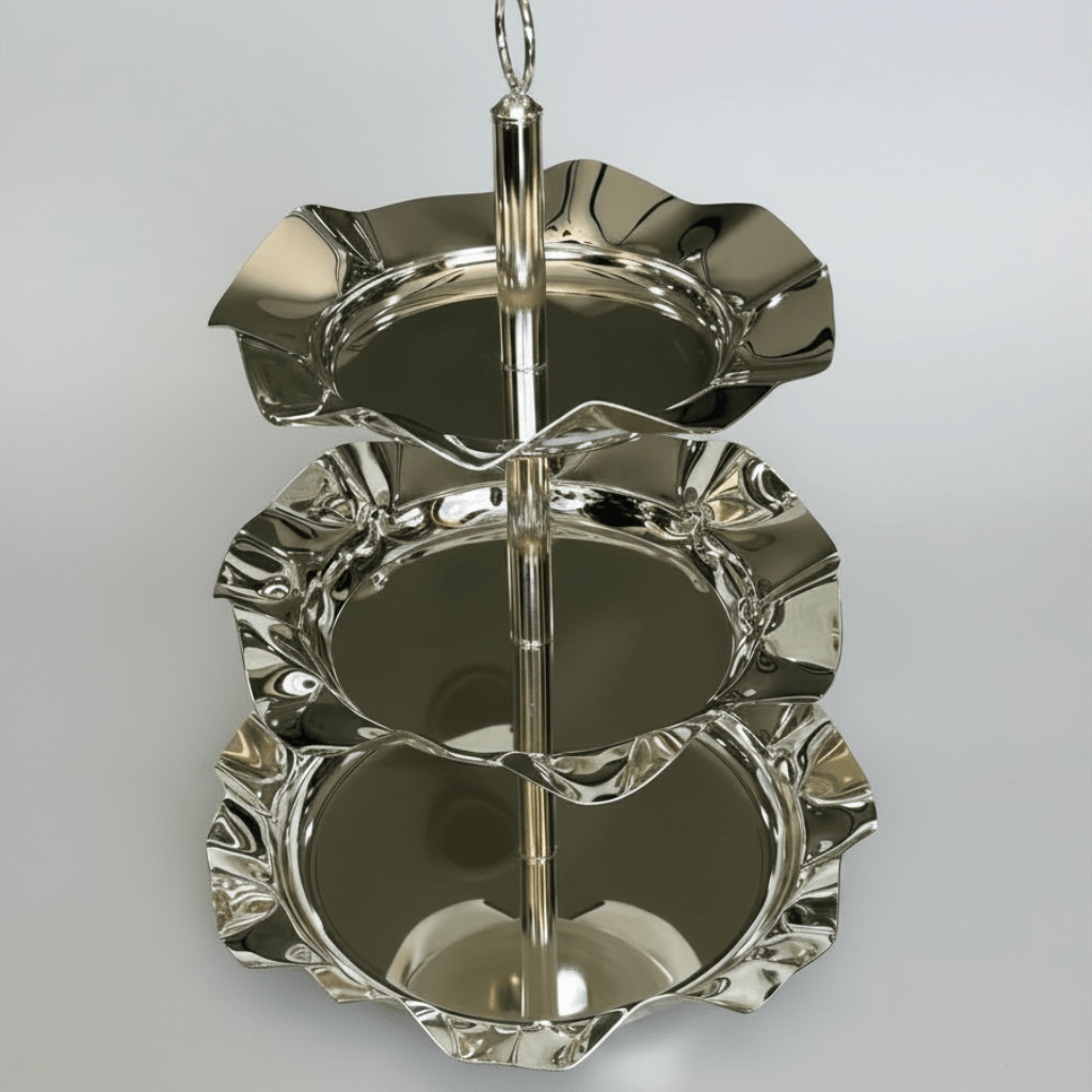 Présentoir rond inox premium - 3 etg - MDM HOME
