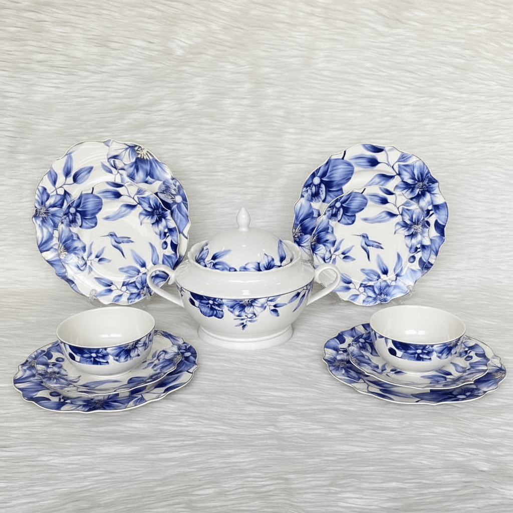 Service à soupe Floral - 20 pcs - MDM HOME