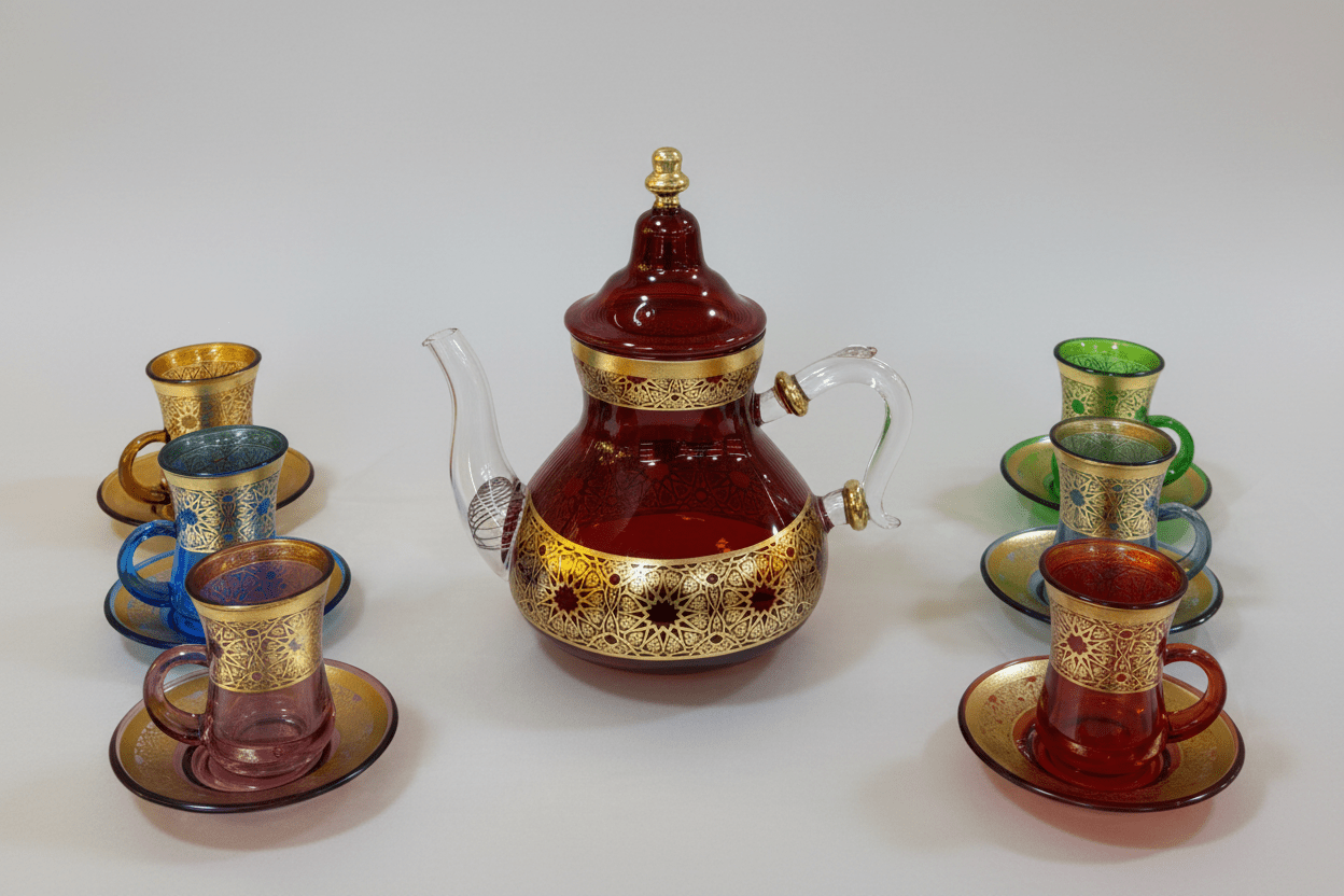 SERVICE À THÉ PRESTIGE – COLLECTION ANDALOUSE MULTICOLORE - MDM HOME