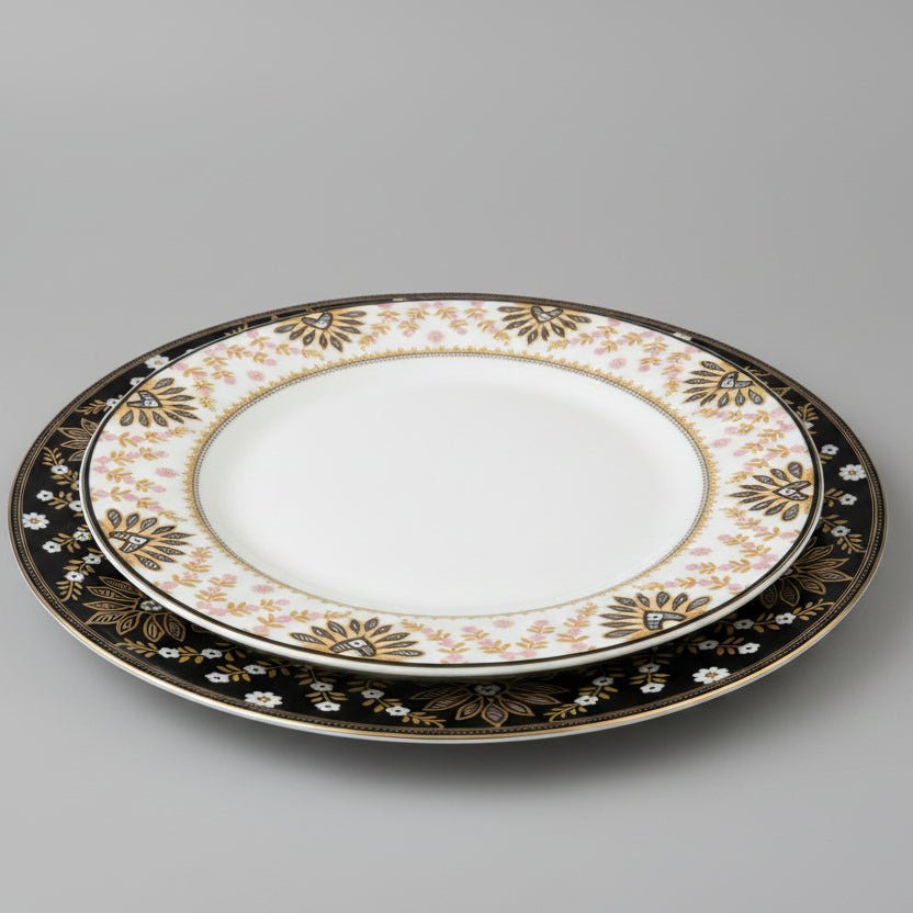 SERVICE DE TABLE 3 PIÈCES – COLLECTION ÉLÉGANCE NOIRE ET OR - MDM HOME
