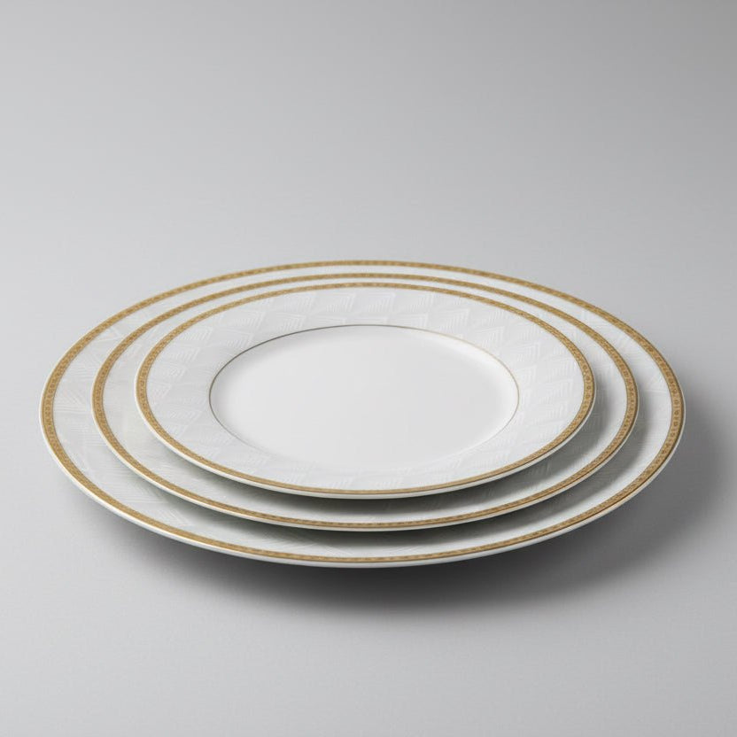 SERVICE DE TABLE – BLANC PERLE & OR - MDM HOME