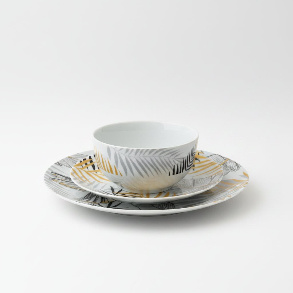 SERVICE DE TABLE PRESTIGE 18 PCS – COLLECTION "ILE SAUVAGE" - MDM HOME