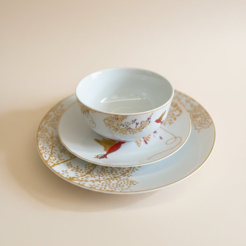SERVICE DE TABLE PRESTIGE 18 PCS – COLLECTION "OISEAU BLEU" - MDM HOME