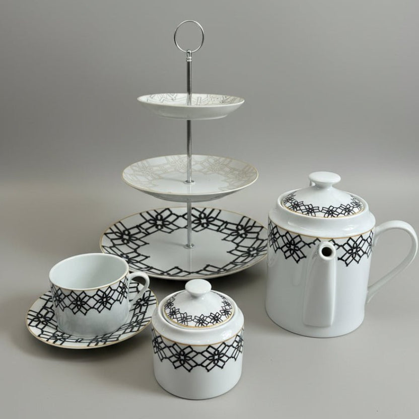 SERVICE DE TABLE PRESTIGE – SET À THÉ "GÉOMÉTRIE CHIC" - MDM HOME