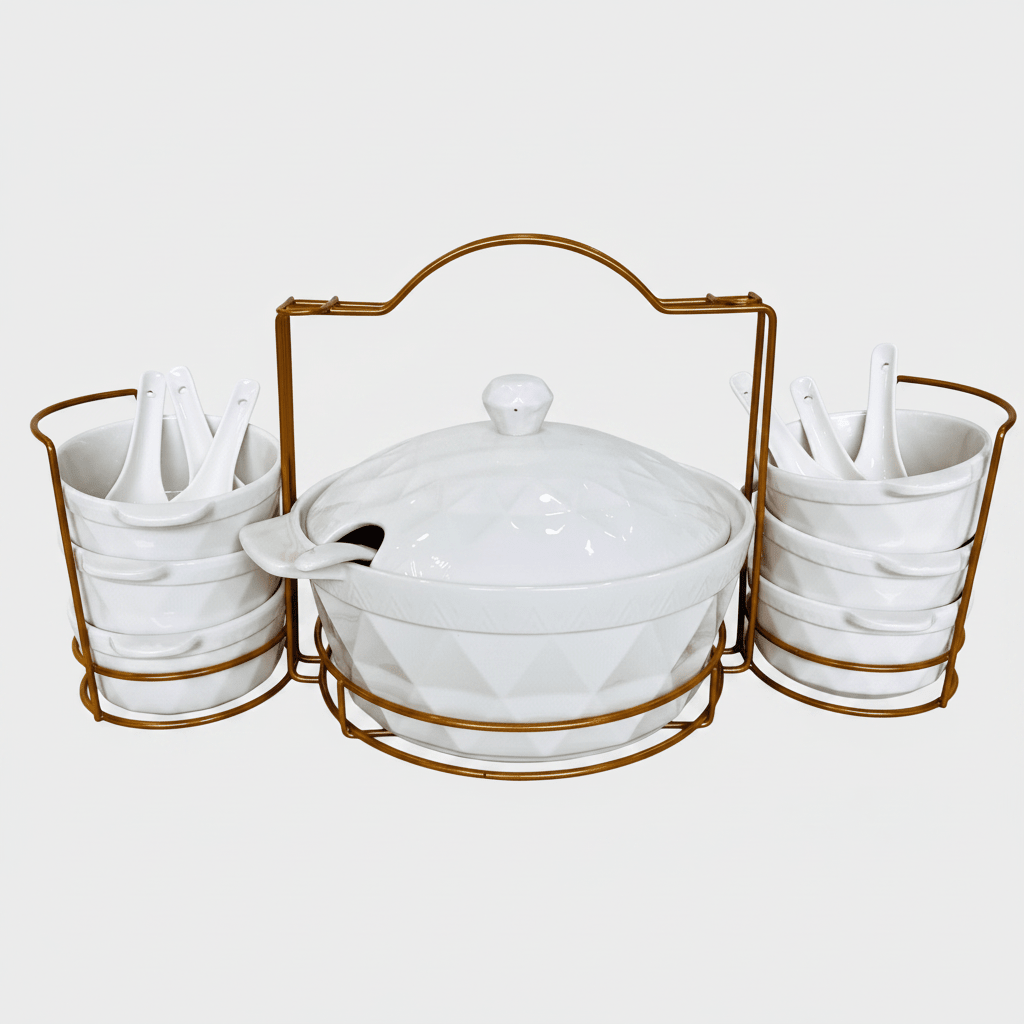 Services soupières 16 pcs - 3 design - MDM HOME