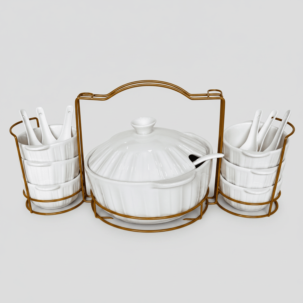 Services soupières 16 pcs - 3 design - MDM HOME