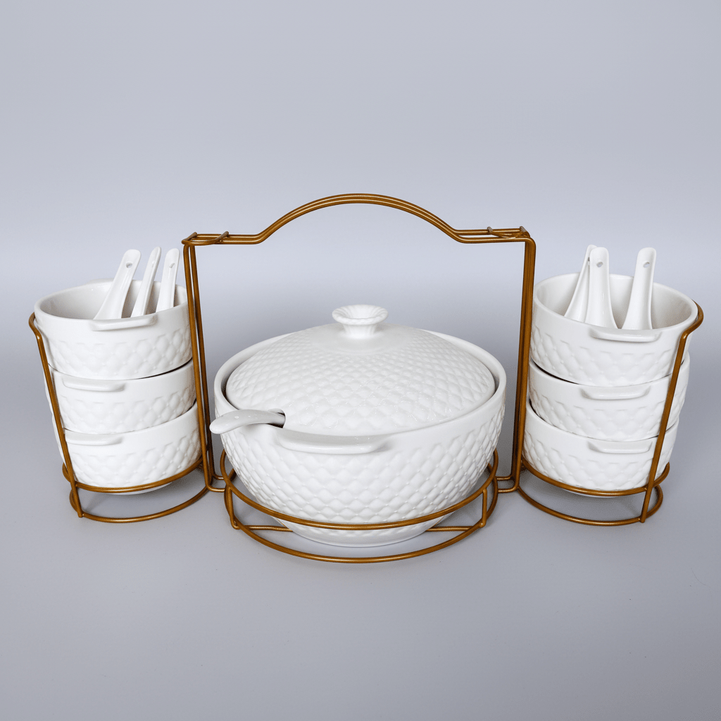 Services soupières 16 pcs - 3 design - MDM HOME