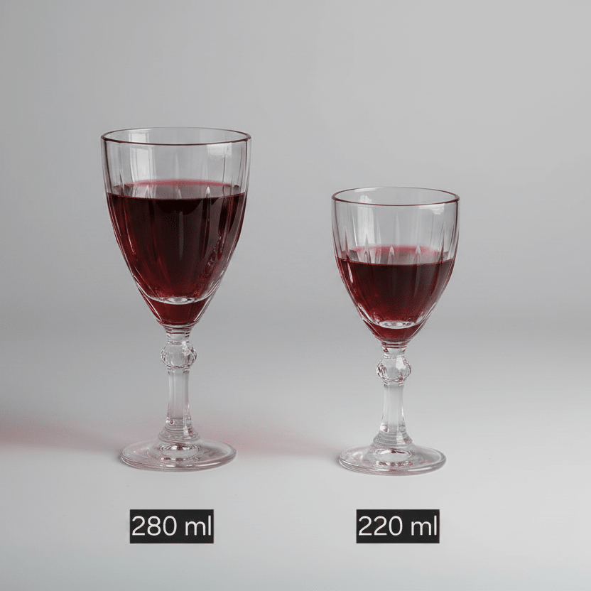 Verre à boisson 6 pcs - 280/220 ml - MDM HOME