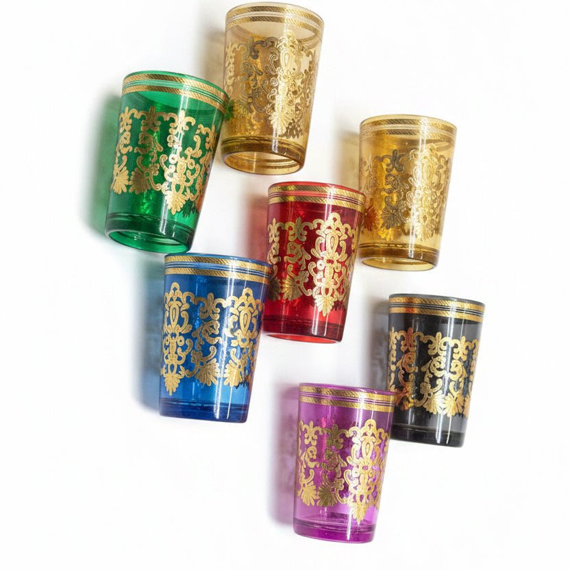 VERRES À THÉ CRISTAL & DORURE ZELLIGE - MDM HOME