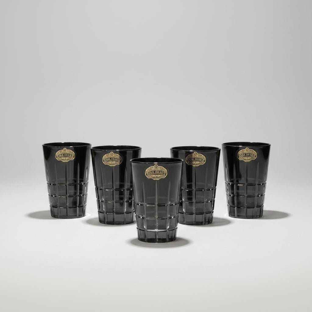 Verres à thé Cristallin Noir - MDM HOME