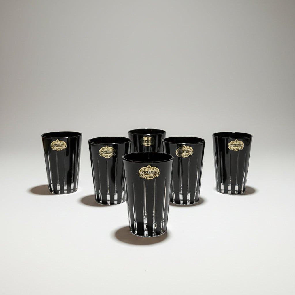 Verres à thé Cristallin Noir - MDM HOME