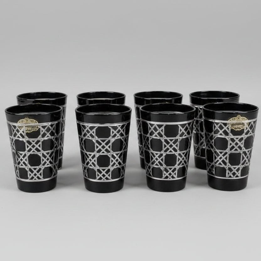 Verres à thé Cristallin Noir - MDM HOME